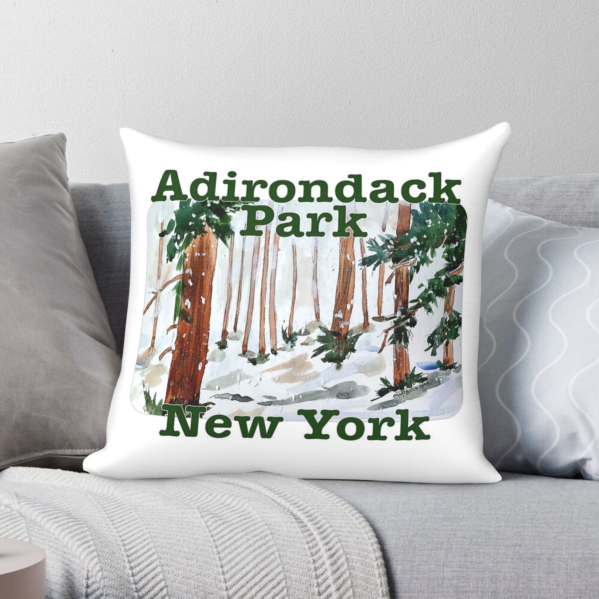Home Decor New York - Fodera per cuscino Adirondack Park New