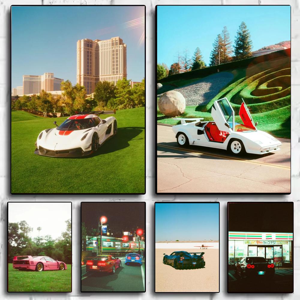 Home Decor Japandi Style - Poster di auto di lusso in