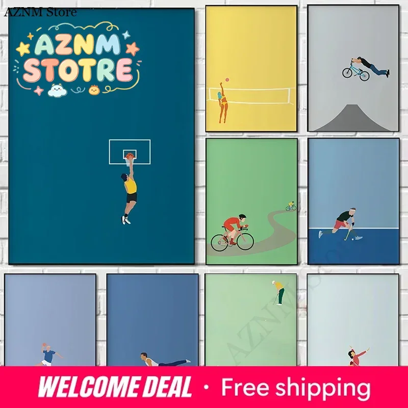 Home Decor Theme - Serie Illustrazioni per Appassionati di Sport,