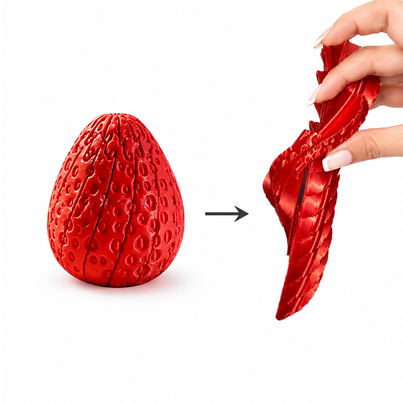 Home Decor Modern Organic - Uovo a forma di fragola intrecciata