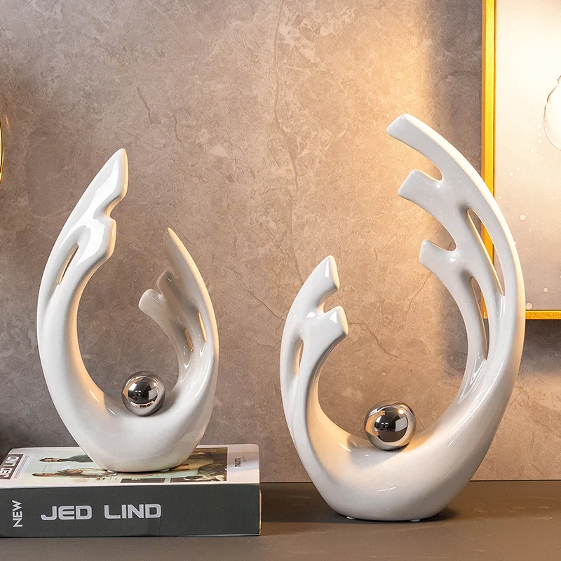 Home Decor Modern Organic - Decorazioni in Ceramica Bianca a Forma