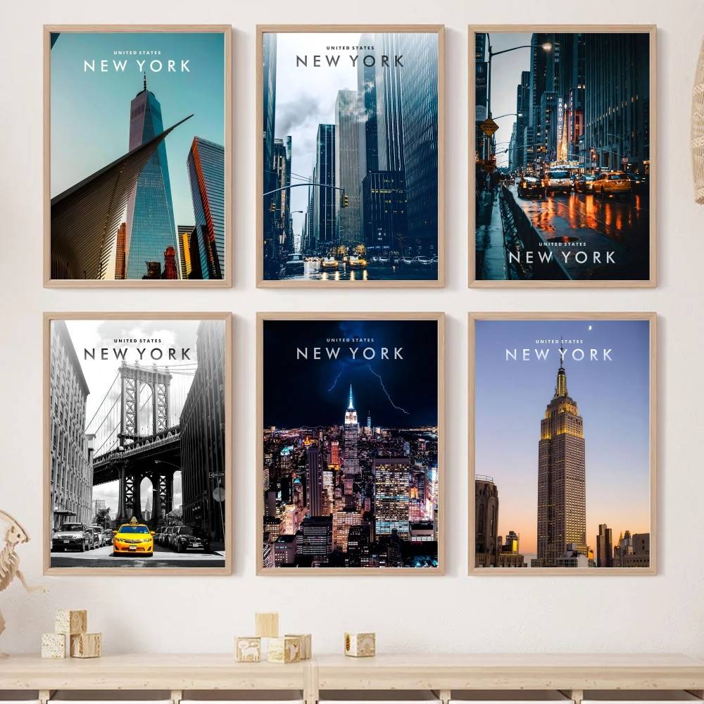 Home Decor New York - Poster in Carta con Paesaggio di
