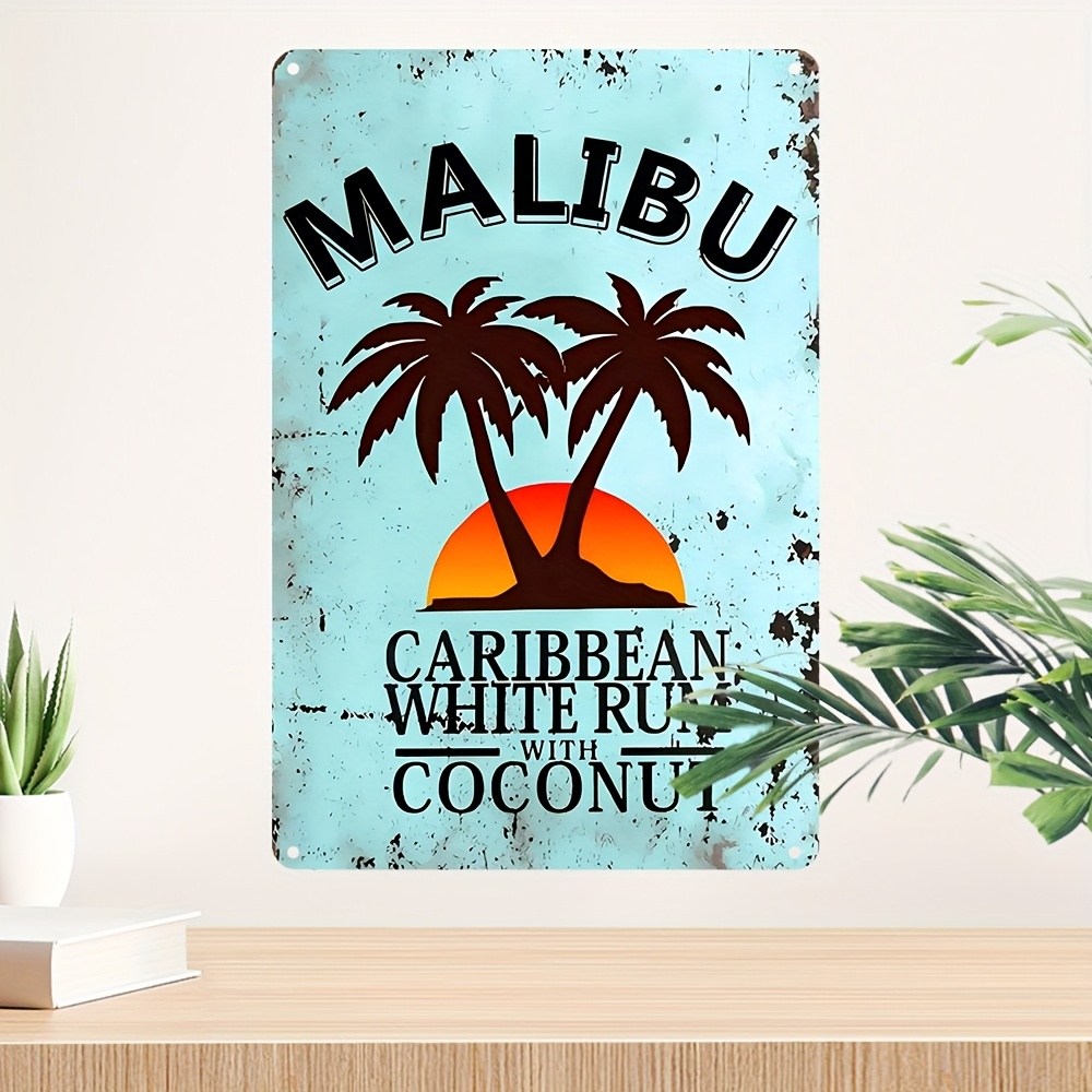 Home Decor Theme - Targa in metallo vintage Malibu Coconut