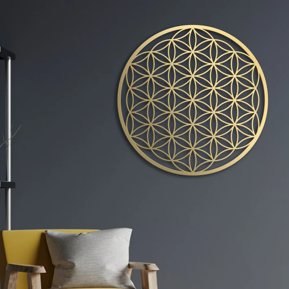 Home Decor Trends - Arte da parete in metallo Flower