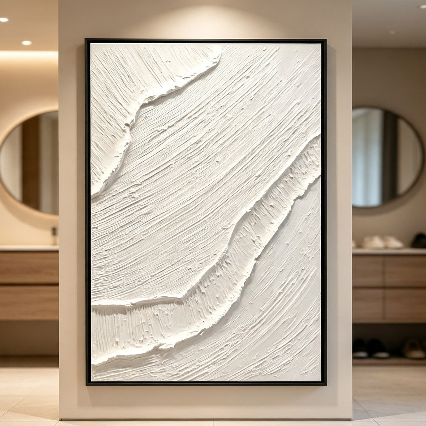 Dipinto a Mano Bianco 3D con T - Home Decor White recensione e prezzo