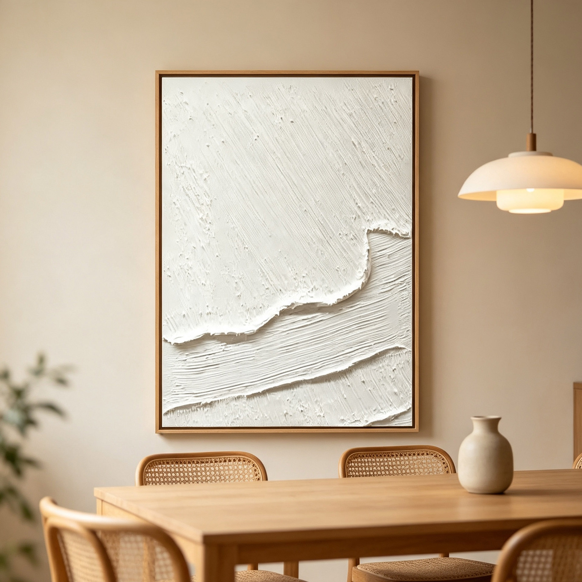 Dipinto a Mano Bianco 3D con T - Home Decor White recensione e prezzo