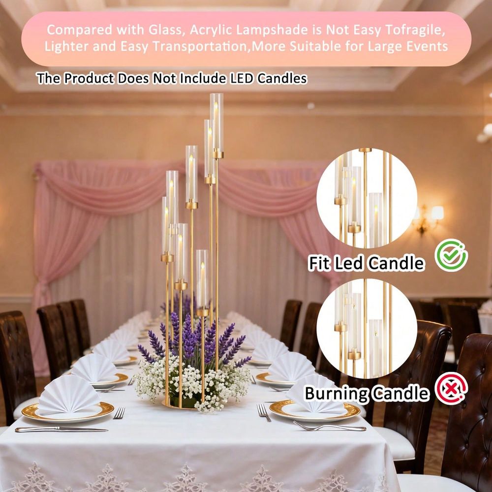 2 Pezzi Portacandele a 7 Bracc - Home Decor Theme recensione e prezzo