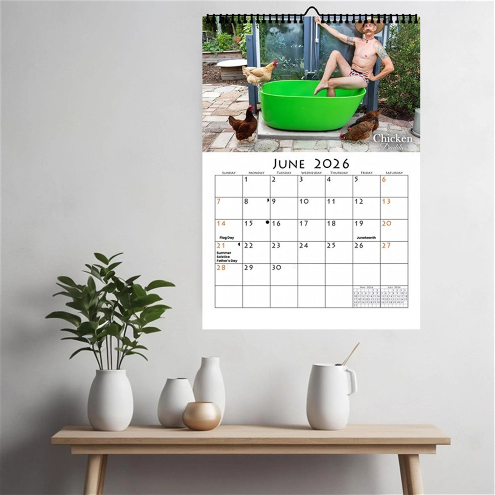 2026 Divertente Pollo Papà Cal - Home Decor White recensione e prezzo