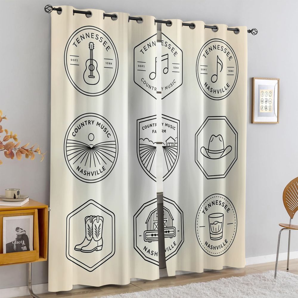 Tende a tema country music del - Home Decor White recensione e prezzo