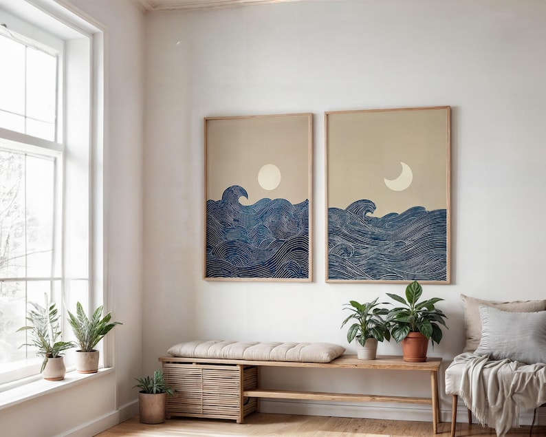 2 Stampe su Tela Minimaliste J - Home Decor Japandi Style recensione e prezzo