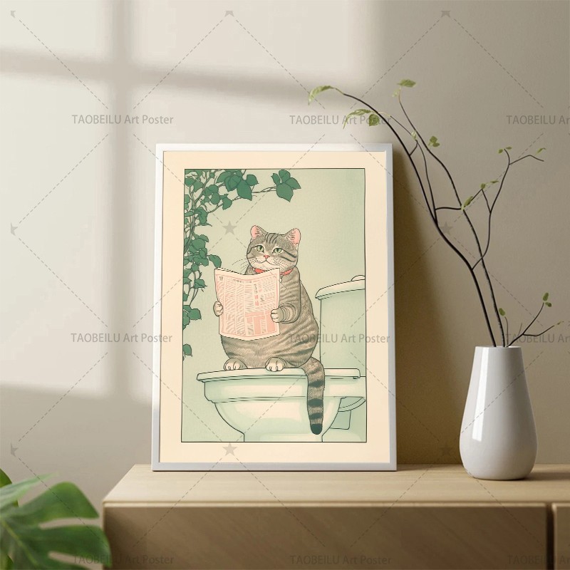 Poster su tela con gatto giapp - Home Decor Japandi Style recensione e prezzo