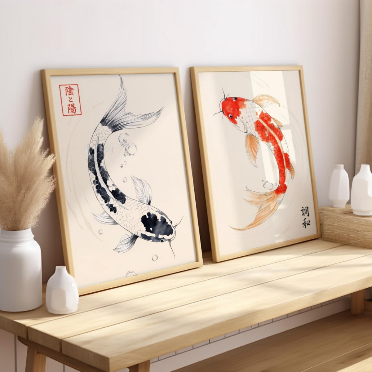 Set di 2 Stampe su Tela di Pes - Home Decor Japandi Style recensione e prezzo