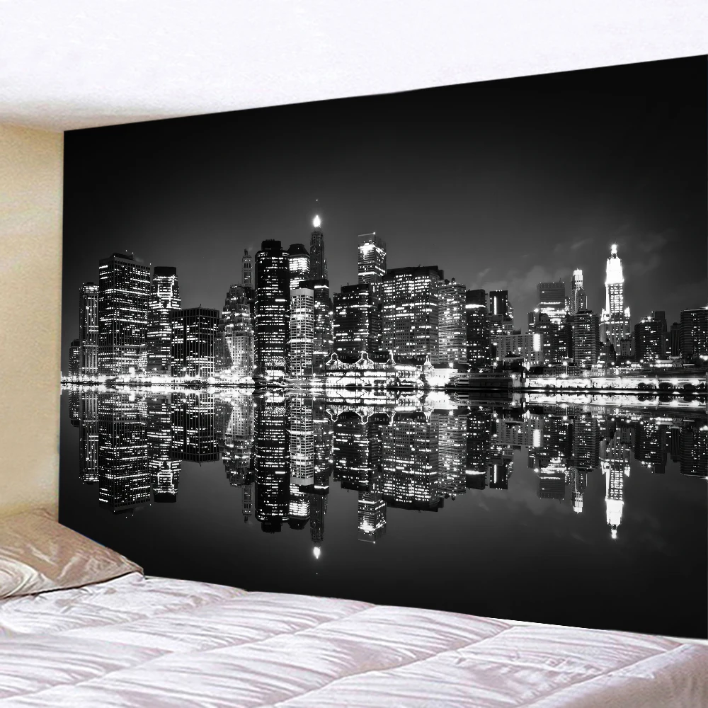 Arazzo con vista notturna dell - Home Decor New York recensione e prezzo