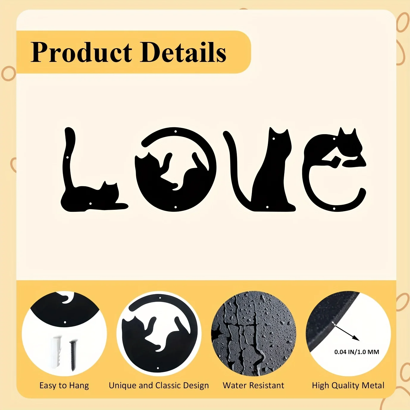HelloYoung 4 pz/set Cute Cat M - Home Decor Y2K recensione e prezzo