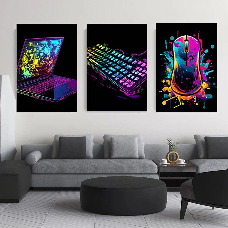 Acquerello Neon Video Game Pos - Home Decor Xbox Games recensione e prezzo