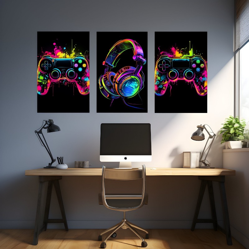 Acquerello Neon Video Game Pos - Home Decor Xbox Games recensione e prezzo